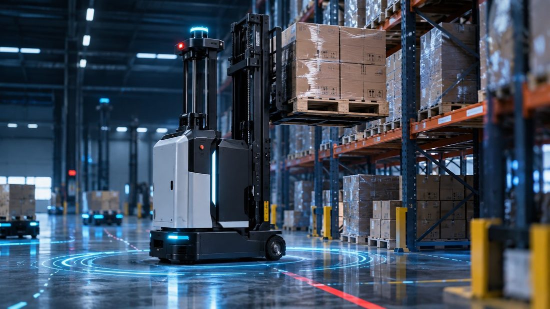 Robot Forklift (AMR): Otomasi Material Handling Pallet di Gudang